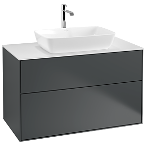 Villeroy et Boch Finion Villeroy et Boch G76100HG 100x60.3cm, Emotion, plaque de recouvrement blanc mat, Midnight Blue Matt Lacquer