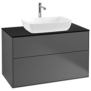 Villeroy et Boch Finion Villeroy et Boch G76200GK 100x60,3cm, Emotion, plaque de finition noir mat, anthracite mat