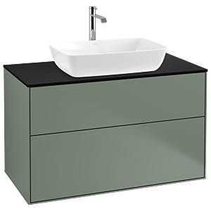 Villeroy et Boch Finion Villeroy et Boch G76200GM 100x60,3cm, Emotion, plaque de finition noir mat, Olive Matt Lacquer