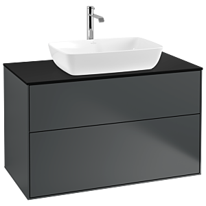 Villeroy et Boch Finion Villeroy et Boch G76200HG 100x60,3cm, Emotion, plaque de finition noir mat, Midnight Blue Matt Lacquer