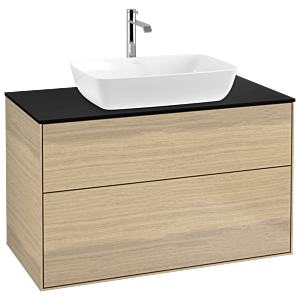 Villeroy and Boch Finion Villeroy and Boch Finion G76200PC 100x60.3cm, Emotion, cover plate black matt, Oak Veneer