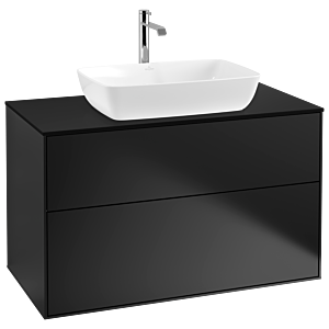 Villeroy and Boch Finion Villeroy and Boch Finion G76200PD 100x60.3cm, Emotion, cover plate black matt, black matt lacquer