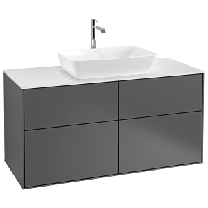 Villeroy und Boch Finion Waschtischunterschrank G79100GK 120x60,3cm, Emotion, Abdeckplatte white matt, Anthracite matt