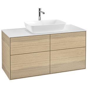 Villeroy and Boch Finion Villeroy and Boch Finion G79100PC 120x60.3cm, Emotion, cover plate matt white, Oak Veneer