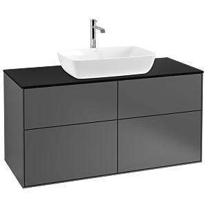 Villeroy und Boch Finion Waschtischunterschrank G79200GK 120x60,3cm, Emotion, Abdeckplatte black matt, Anthracite matt