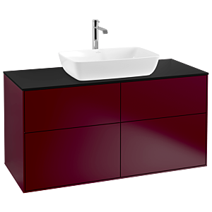 Villeroy und Boch Finion Waschtischunterschrank G79200HB 120x60,3cm, Emotion, Abdeckplatte black matt, Peony Matt