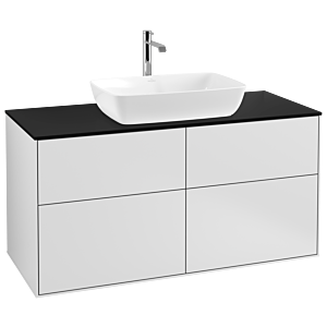 Villeroy und Boch Finion Waschtischunterschrank G79200MT 120x60,3cm, Emotion, Abdeckplatte black matt, White matt lacquer