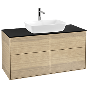Villeroy and Boch Finion Villeroy and Boch Finion G79200PC 120x60.3cm, Emotion, cover plate black matt, Oak Veneer