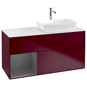 Villeroy and Boch Finion Villeroy and Boch Finion G801GKHB 120cm, cover plate matt white, Emotion, shelves anthracite matt lacquer, Peony Matt