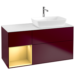 Villeroy and Boch Finion Villeroy and Boch Finion G801HFHB 120cm, cover plate white matt, Emotion, shelves gold matt lacquer, Peony Matt