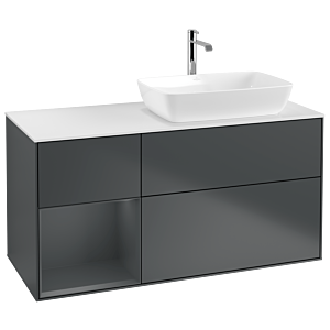 Villeroy and Boch Finion Villeroy and Boch Finion G801HGHG 120cm, cover plate matt white, Emotion, shelves Midnight matt lacquer, Midnight Blue Matt Lacquer