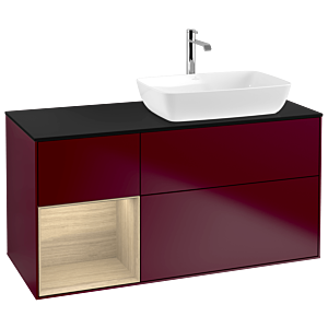 Villeroy and Boch Finion Villeroy and Boch Finion G802PCHB 120cm, cover plate black matt, emotion, shelves Oak Veneer , Peony Matt