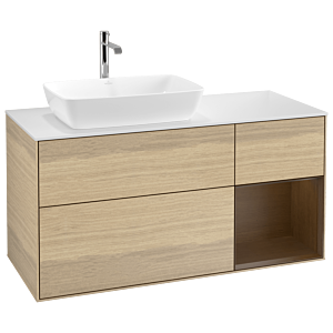 Villeroy and Boch Finion Villeroy and Boch Finion G811GNPC 120cm, cover plate matt white, emotion, shelves Walnut Veneer , Oak Veneer