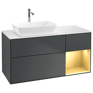 Villeroy and Boch Finion Villeroy and Boch Finion G811HFHG 120cm, cover plate white matt, Emotion, shelves gold matt lacquer, Midnight Blue Matt Lacquer