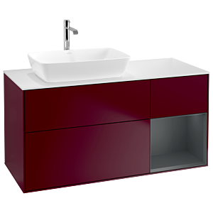 Villeroy and Boch Finion Villeroy and Boch Finion G811HGHB 120cm, cover plate matt white, Emotion, shelves Midnight matt lacquer, Peony Matt