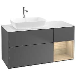Villeroy and Boch Finion Villeroy and Boch Finion G811PCGK 120cm, cover plate white matt, emotion, shelves Oak Veneer , anthracite matt