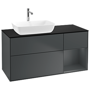 Villeroy and Boch Finion Villeroy and Boch Finion G812HGHG 120cm, cover plate black matt, Emotion, shelves Midnight matt lacquer, Midnight Blue Matt Lacquer