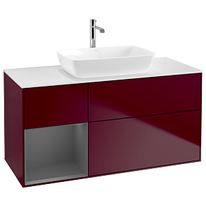 Villeroy and Boch Finion Villeroy and Boch Finion G821GKHB 120cm, cover plate white matt, Emotion, shelves anthracite matt lacquer, Peony Matt