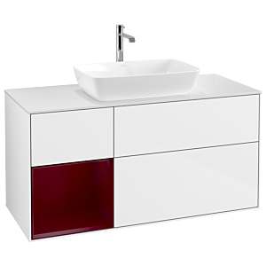 Villeroy and Boch Finion Villeroy and Boch Finion G821HBGF 120cm, cover plate white matt, Emotion, shelves Peony matt lacquer, glossy white lacquer