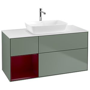 Villeroy and Boch Finion Villeroy and Boch Finion G821HBGM 120cm, cover plate white matt, Emotion, shelves Peony matt lacquer, Olive Matt Lacquer