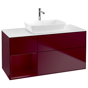 Villeroy und Boch Finion Waschtischunterschrank G821HBHB 120cm, Abdeckplatte white matt, Emotion, Regale Peony matt lacquer, Peony Matt