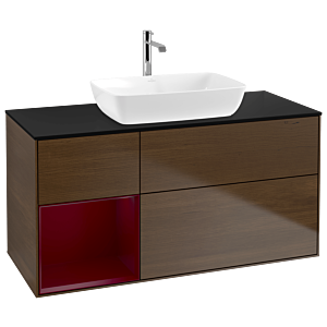 Villeroy and Boch Finion Villeroy and Boch Finion G822HBGN 120cm, cover plate black matt, Emotion, shelves Peony matt lacquer, Peony veneer
