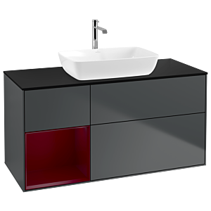 Villeroy and Boch Finion Villeroy and Boch Finion G822HBHG 120cm, cover plate black matt, Emotion, shelves Peony matt lacquer, midnight Blue Matt Lacquer