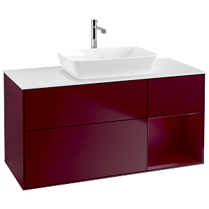 Villeroy und Boch Finion Waschtischunterschrank G831HBHB 120cm, Abdeckplatte white matt, Emotion, Regale Peony matt lacquer, Peony Matt