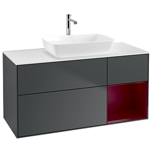 Villeroy und Boch Finion Waschtischunterschrank G831HBHG 120cm, Abdeckplatte white matt, Emotion, Regale Peony matt lacquer, Midnight Blue Matt Lacquer