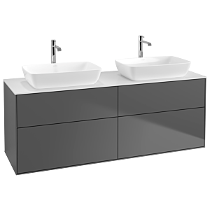 Villeroy und Boch Finion Waschtischunterschrank G84100GK 160x60,3cm, Emotion, Abdeckplatte white matt, Anthracite matt