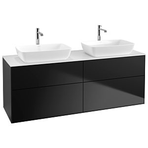 Villeroy et Boch Finion Villeroy et Boch G84100PD 160x60.3cm, Emotion, plaque de recouvrement blanc mat, laqué noir mat