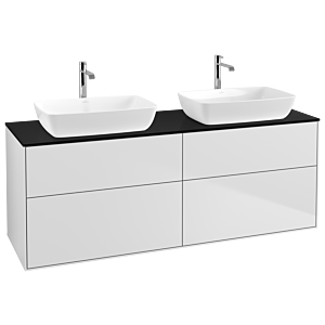 Villeroy et Boch Finion Villeroy et Boch G84200MT 160x60.3cm, Emotion, plaque de recouvrement noir mat, laqué blanc mat