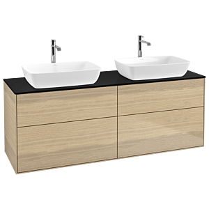 Villeroy et Boch Finion Villeroy et Boch G84200PC 160x60,3cm, Emotion, plaque de finition noir mat, Oak Veneer