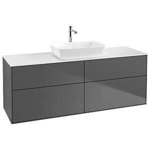 Villeroy et Boch Finion Villeroy et Boch G85100GK 160x60.3cm, Emotion, plaque de recouvrement blanc mat, anthracite mat