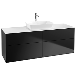 Villeroy und Boch Finion Waschtischunterschrank G85100PD 160x60,3cm, Emotion, Abdeckplatte white matt, Black matt lacquer