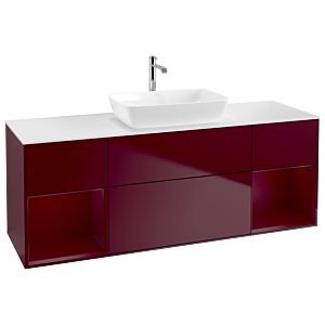 Villeroy und Boch Finion Waschtischunterschrank G861HBHB 160cm, Abdeckplatte white matt, Emotion, Regale Peony matt lacquer, Peony Matt
