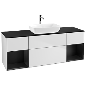 Villeroy and Boch Finion Villeroy and Boch Finion G862PDMT 160cm, cover plate black matt, Emotion, shelves Black matt lacquer, White matt lacquer
