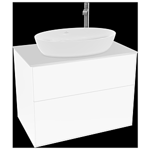 Villeroy und Boch Finion Waschtischunterschrank G87100MT 80x60,3cm, Emotion, Abdeckplatte white matt, White matt lacquer