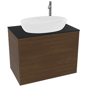 Villeroy and Boch Finion Villeroy and Boch Finion G87200GN 80x60.3cm, Emotion, cover plate black matt, walnut veneer