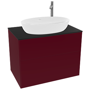 Villeroy and Boch Finion Villeroy and Boch Finion G87200HB 80x60.3cm, Emotion, cover plate black matt, Peony Matt