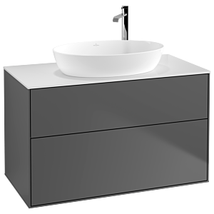 Villeroy et Boch Finion Villeroy et Boch G88100GK 100x60,3cm, Emotion, plaque de finition blanc mat, anthracite mat