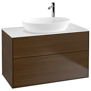 Villeroy et Boch Finion Villeroy et Boch G88100GN 100x60,3cm, émotion, plateau blanc mat, placage noyer