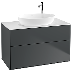 Villeroy et Boch Finion Villeroy et Boch G88100HG 100x60,3cm, Emotion, plaque de finition blanc mat, Midnight Blue Matt Lacquer