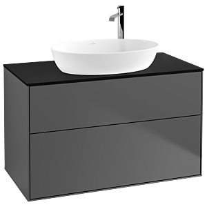 Villeroy et Boch Finion Villeroy et Boch G88200GK 100x60.3cm, Emotion, plaque de recouvrement noir mat, anthracite mat