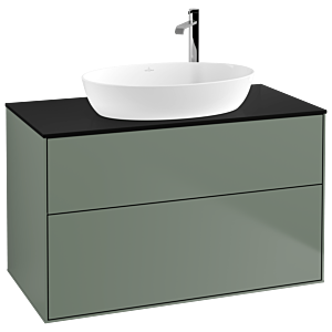 Villeroy et Boch Finion Villeroy et Boch G88200GM 100x60,3cm, Emotion, plaque de finition noir mat, Olive Matt Lacquer