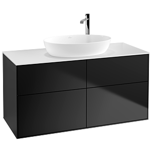Villeroy und Boch Finion Waschtischunterschrank G91100PD 120x60,3cm, Emotion, Abdeckplatte white matt, Black matt lacquer