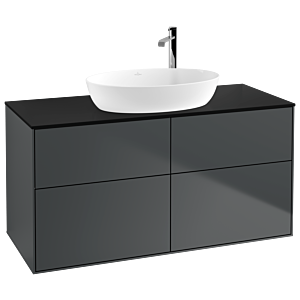 Villeroy und Boch Finion Waschtischunterschrank G91200HG 120x60,3cm, Emotion, Abdeckplatte black matt, Midnight Blue Matt Lacquer