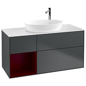 Villeroy and Boch Finion Villeroy and Boch Finion G941HBHG 120cm, cover plate white matt, Emotion, shelves Peony matt lacquer, midnight Blue Matt Lacquer