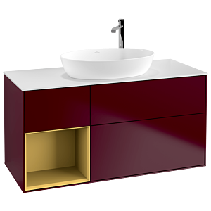Villeroy and Boch Finion Villeroy and Boch Finion G941HFHB 120cm, cover plate white matt, Emotion, shelves gold matt lacquer, Peony Matt