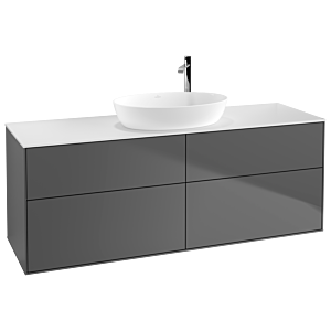 Villeroy et Boch Finion Villeroy et Boch G97100GK 160x60.3cm, Emotion, plaque de recouvrement blanc mat, anthracite mat